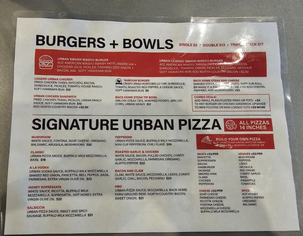 Urban Pizza Urban Smash Wagyu Burger